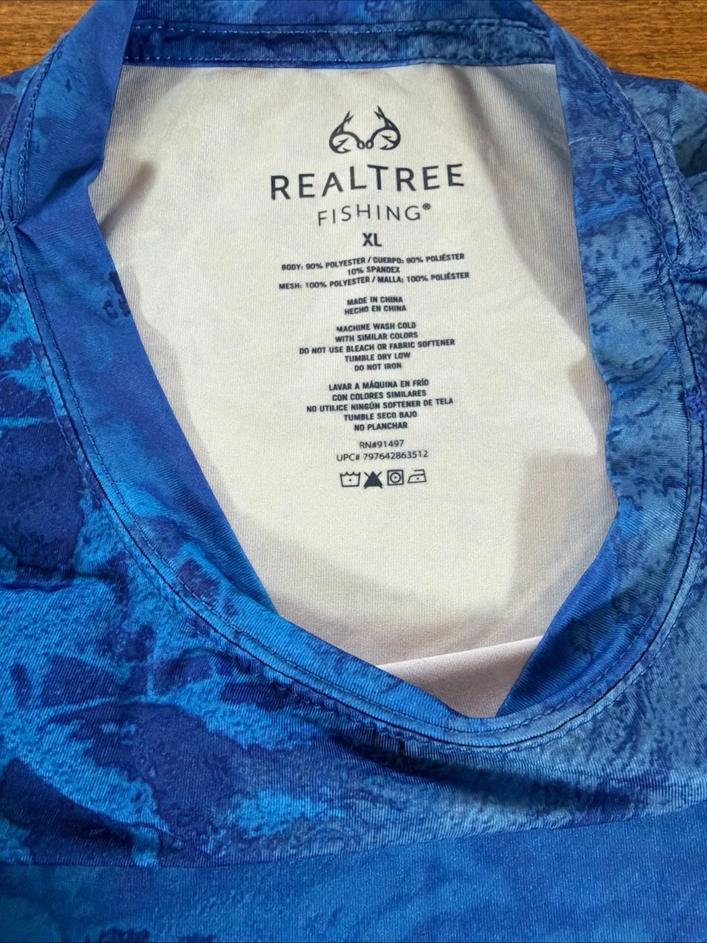 Realtree Blue Camo Performance Long Sleeve